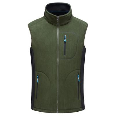 Outdoor Sleeveless Fleece Vest Jacket - Indigo-Temple