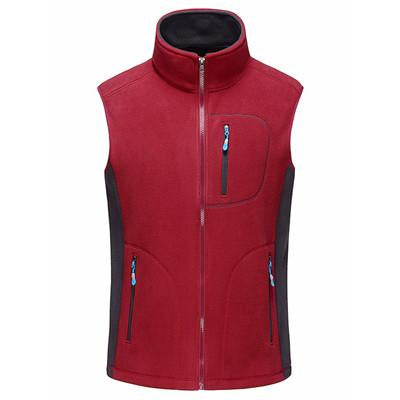 Outdoor Sleeveless Fleece Vest Jacket - Indigo-Temple