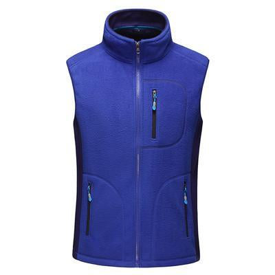 Outdoor Sleeveless Fleece Vest Jacket - Indigo-Temple