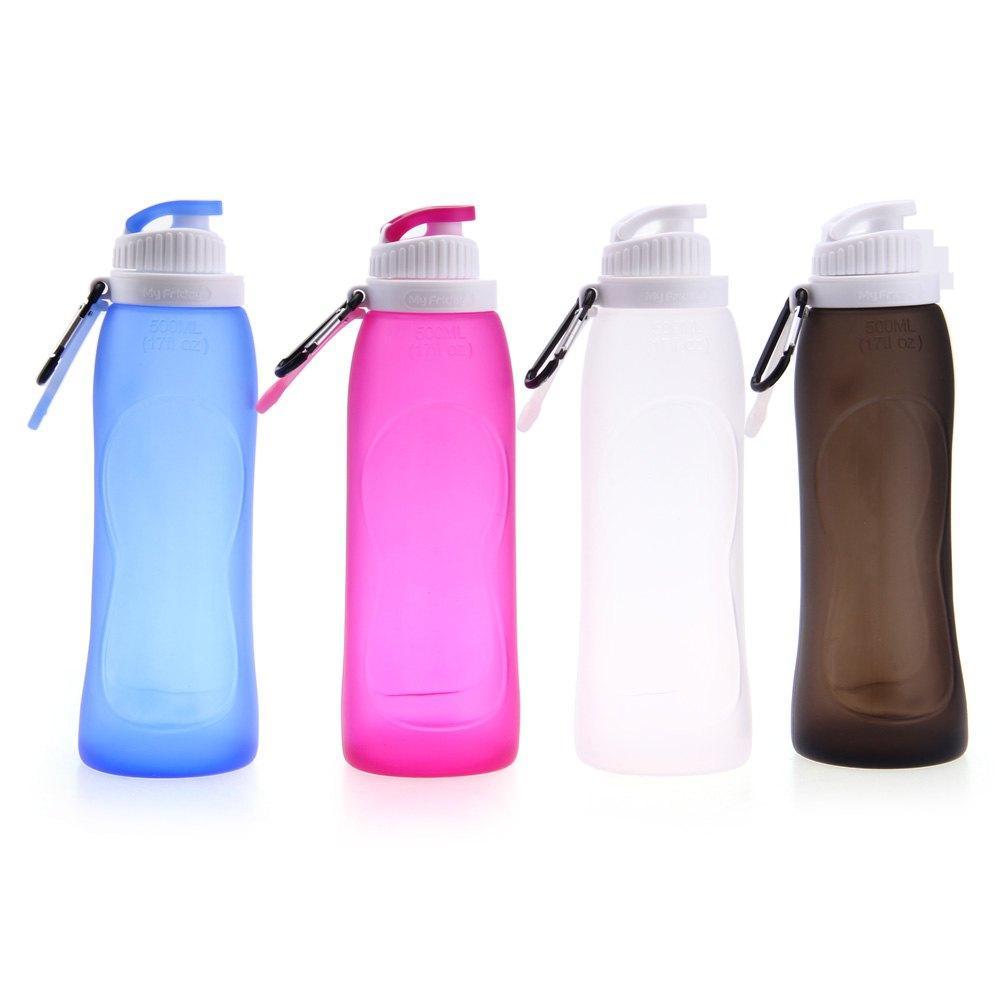 Foldable Silicone Water Bottle - Indigo-Temple