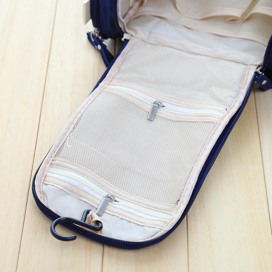 Deluxe Toiletry Travel Pouch - Indigo-Temple