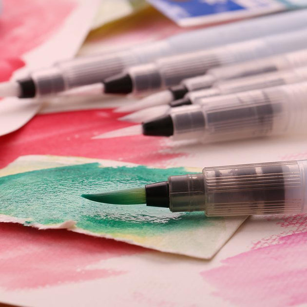 High-Quality Water-coloring Brush pens (set of 3) - Indigo-Temple