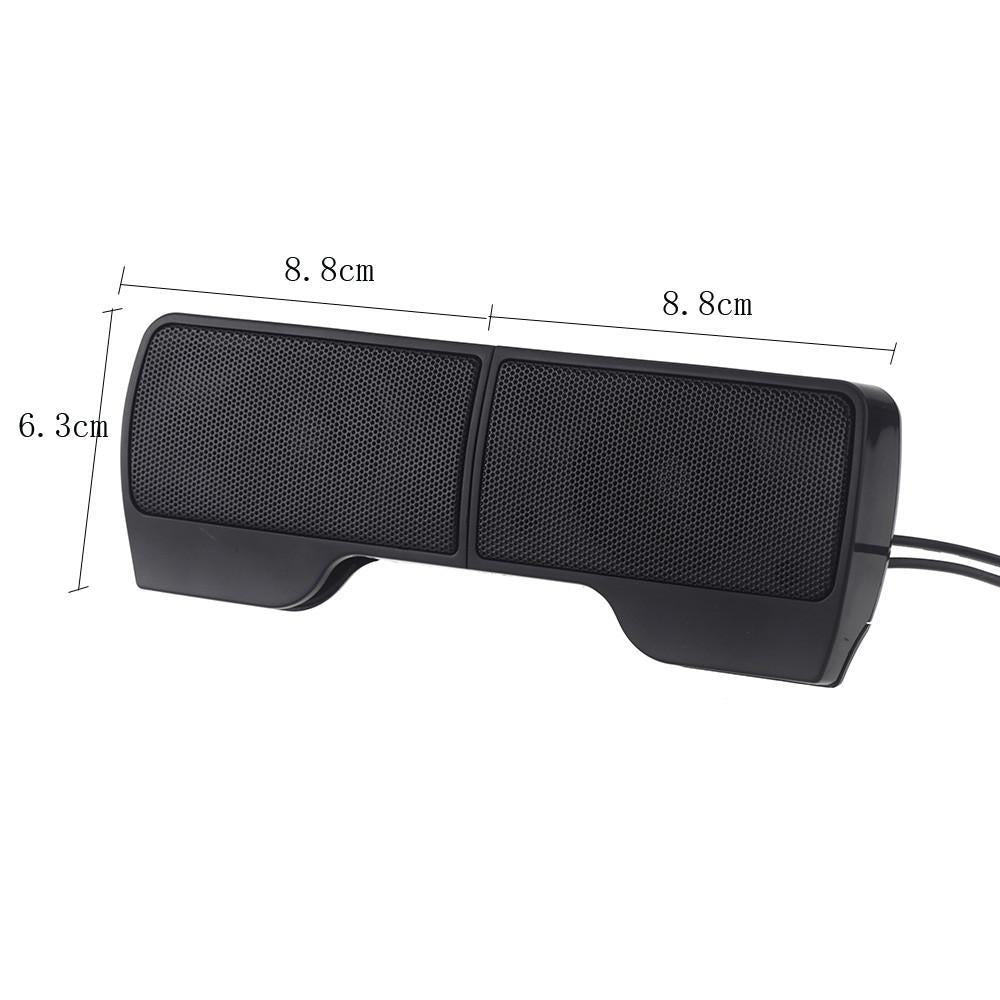 Mini Laptop Clip On USB Stereo Speakers - Indigo-Temple