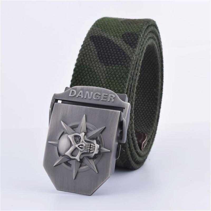 Skull Tactical Buckle Belt - Indigo-Temple