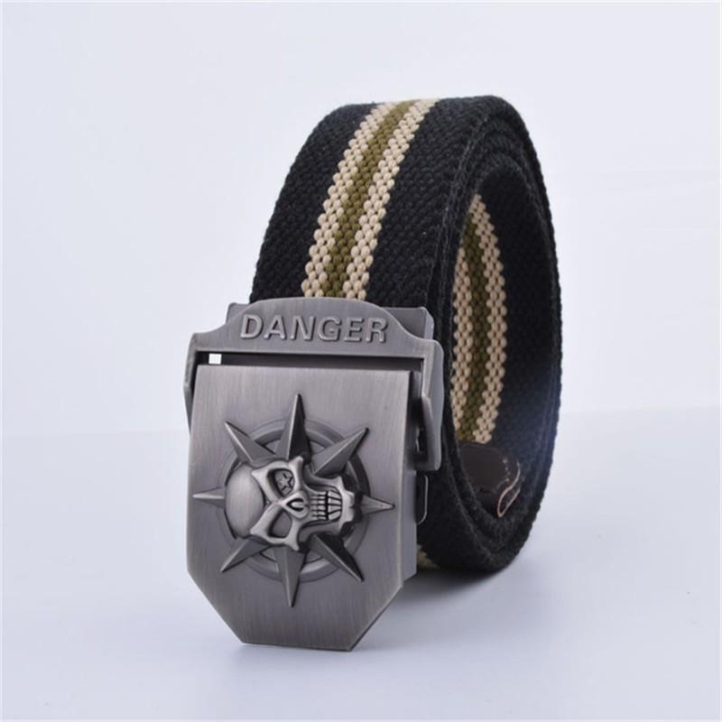 Skull Tactical Buckle Belt - Indigo-Temple