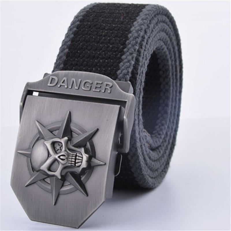 Skull Tactical Buckle Belt - Indigo-Temple