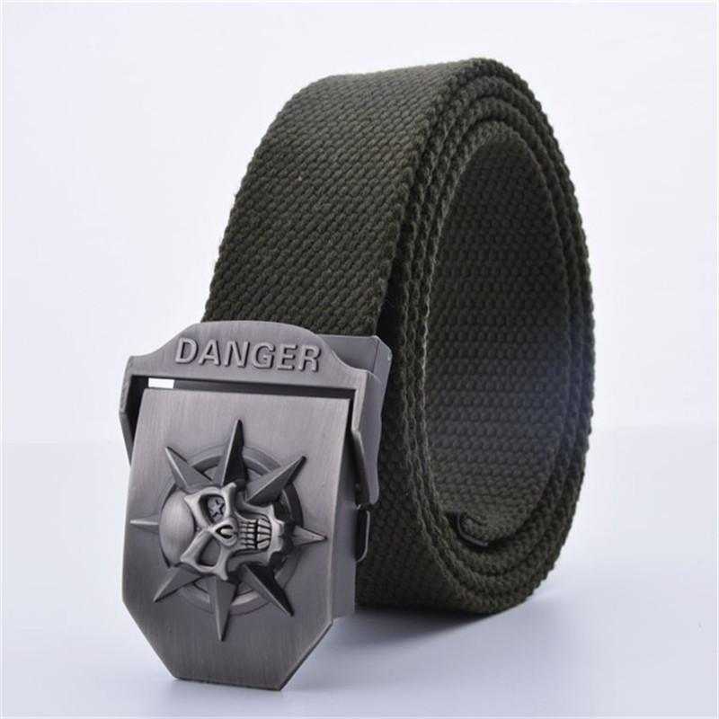 Skull Tactical Buckle Belt - Indigo-Temple