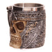 Stainless Steel  Double Wall Skull Beer Mug - Indigo-Temple