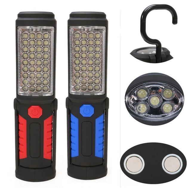 Super Bright USB Charging 36 + 5 LED Flashlight - Indigo-Temple