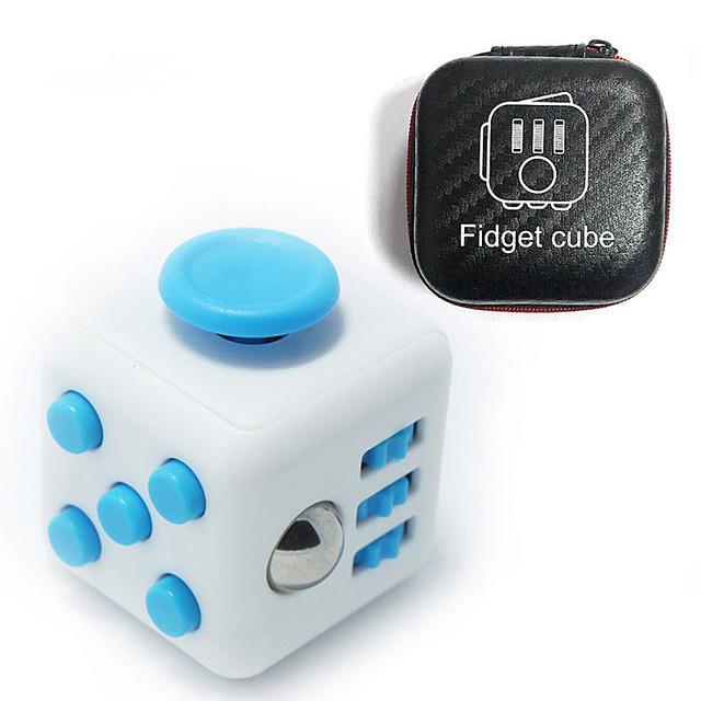 Designer Fidget Cube + Case - Indigo-Temple