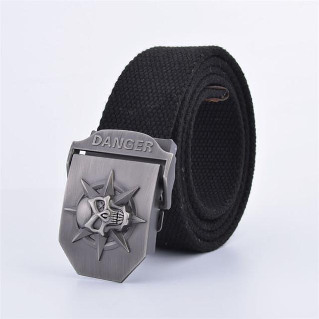 Skull Tactical Buckle Belt - Indigo-Temple