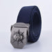 Skull Tactical Buckle Belt - Indigo-Temple