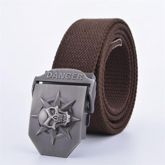 Skull Tactical Buckle Belt - Indigo-Temple