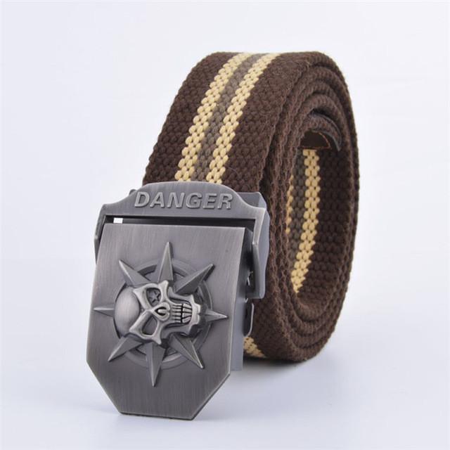 Skull Tactical Buckle Belt - Indigo-Temple