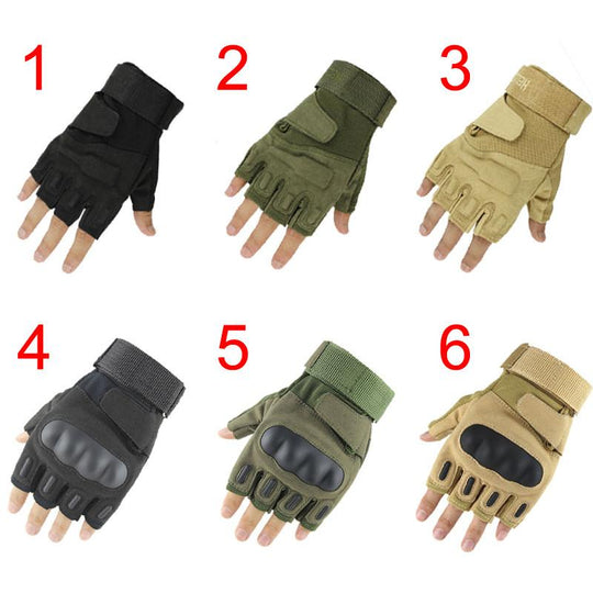 BattleWolf Half Finger Gloves - Indigo-Temple