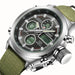 Digital Canvas Strap Army Watch - Indigo-Temple