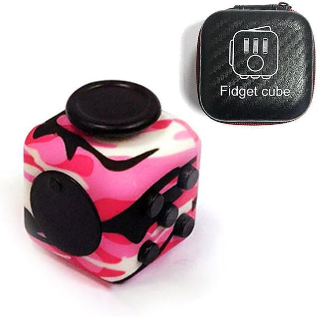 Designer Fidget Cube + Case - Indigo-Temple