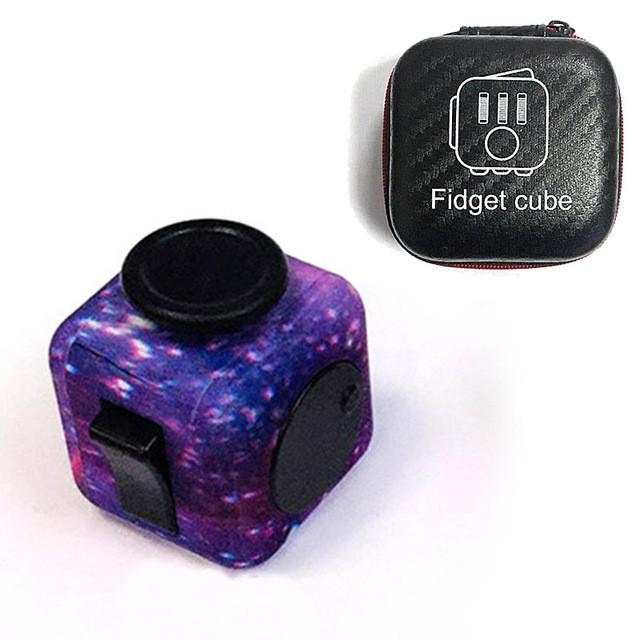 Designer Fidget Cube + Case - Indigo-Temple