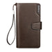 Baellerry™ Traveler's Business Checkbook Wallet - Indigo-Temple