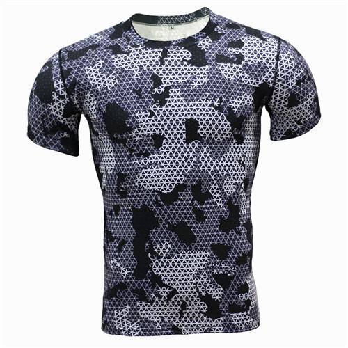 Camouflage Breathable Tactical T-Shirt - Indigo-Temple