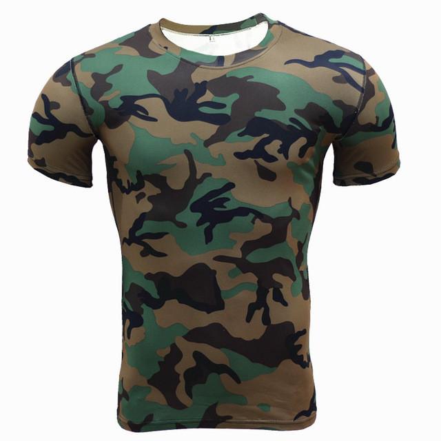 Camouflage Breathable Tactical T-Shirt - Indigo-Temple