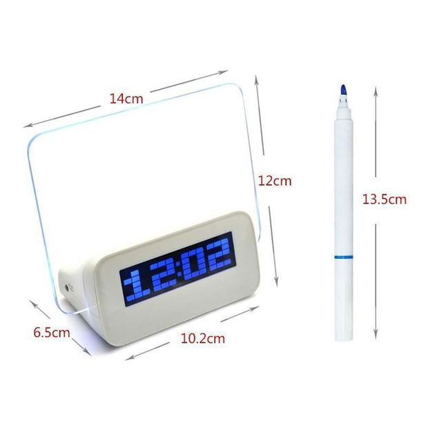 LED Message Board Alarm Clock - Indigo-Temple