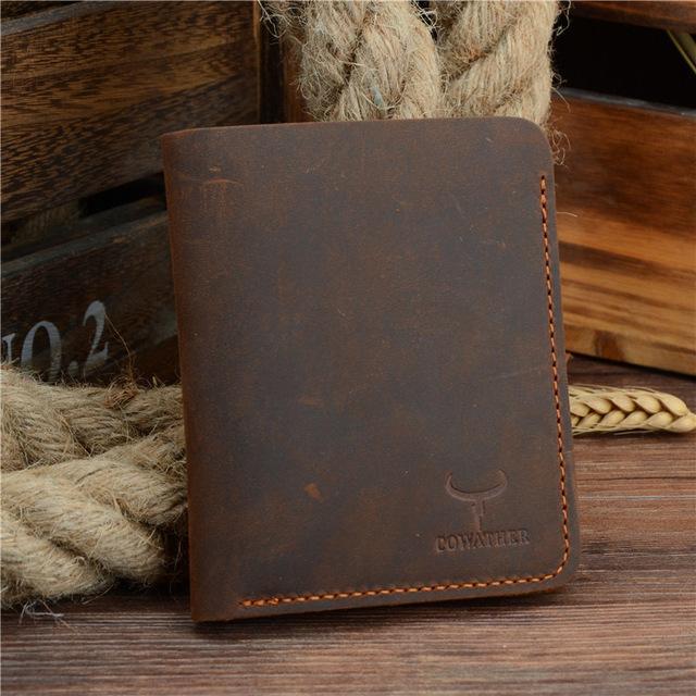 COWATHER™ Genuine Leather Vintage Wallet - Indigo-Temple