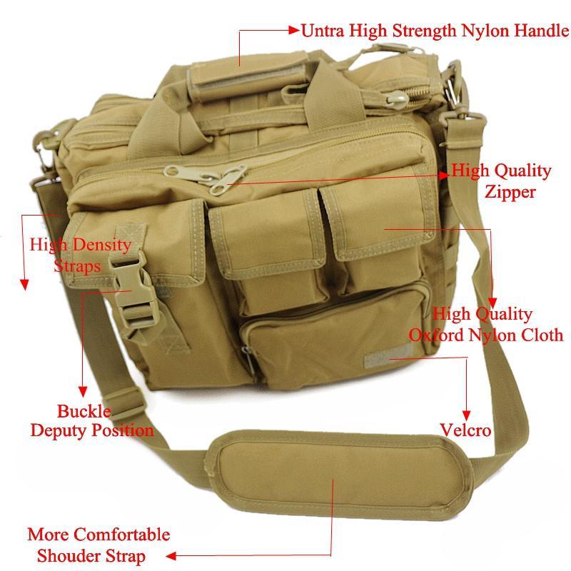 Molle Outdoor Tactical padded Laptop Bag - Indigo-Temple