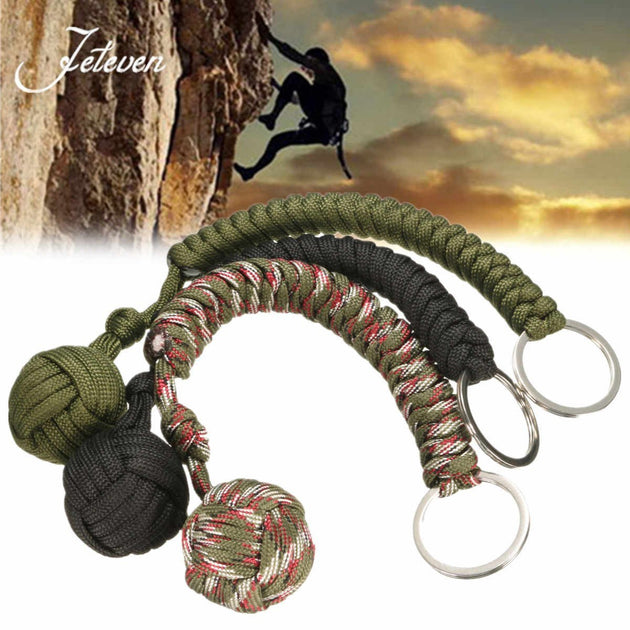 Monkey Fist - Steel Ball Bearing Self-defensel Key Chain (2pcs) - Indigo-Temple