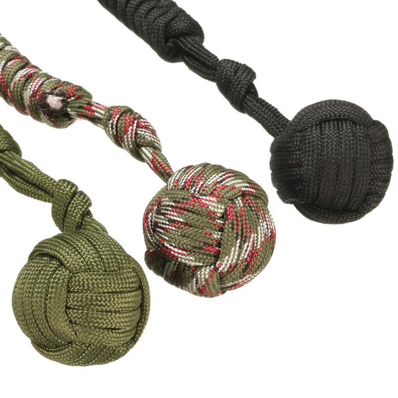 Monkey Fist - Steel Ball Bearing Self-defensel Key Chain (2pcs) - Indigo-Temple