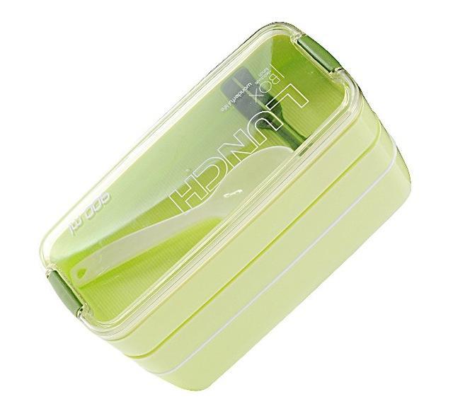 3 Layers Microwave Bento Lunch Box - Indigo-Temple