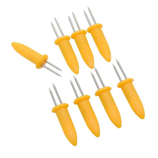 BBQ 8 PCS Stainless Steel Corn Holders - Indigo-Temple