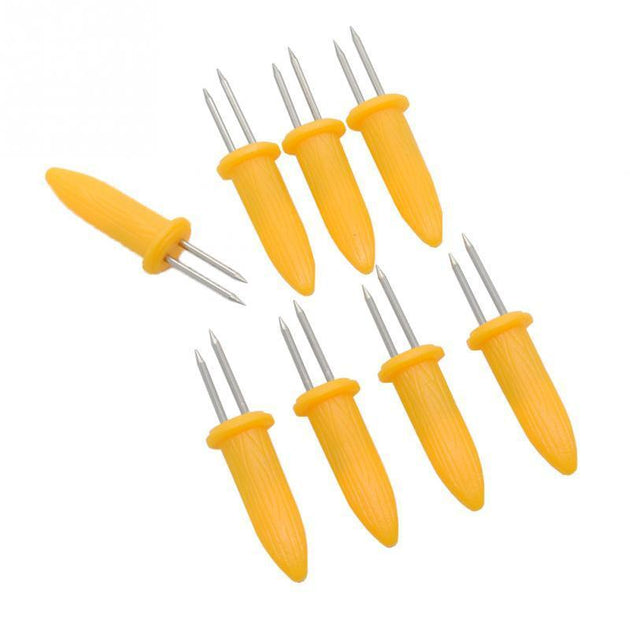 BBQ 8 PCS Stainless Steel Corn Holders - Indigo-Temple