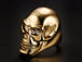 Stainless steel skull ring - Black\Gold - Indigo-Temple