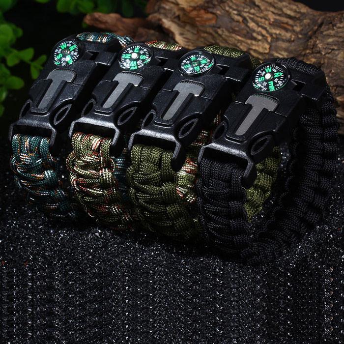 5 IN 1 Paracord Survival Bracelet - Indigo-Temple