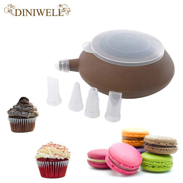 Silicone Cake Muffin Macaroon  Nozzles Set - Indigo-Temple