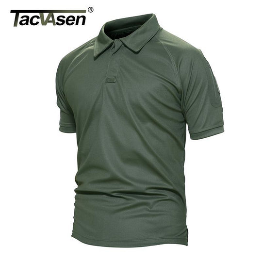 TACVASEN  Sleeve Pocket Tactical Polo - Indigo-Temple