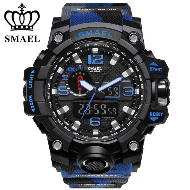 ZR - 660 SMAEL™ Jungle Edition Waterproof & Shockproof Tactical Watches - Indigo-Temple
