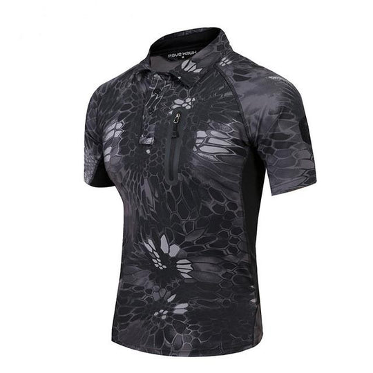 WildWolf™- Zippered Chest Pocket Combat Shirt - Indigo-Temple