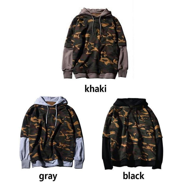 Men Camouflage Military Hoodie (3 colors) - Indigo-Temple