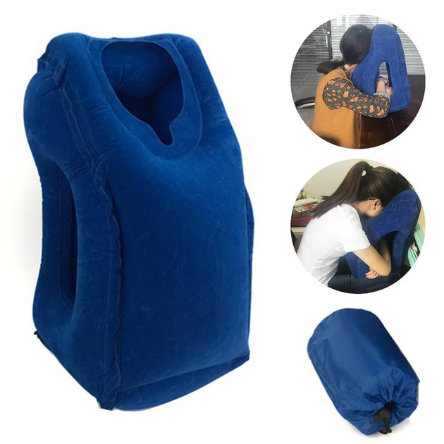 4-Mode Inflatable Travel Pillow - Indigo-Temple