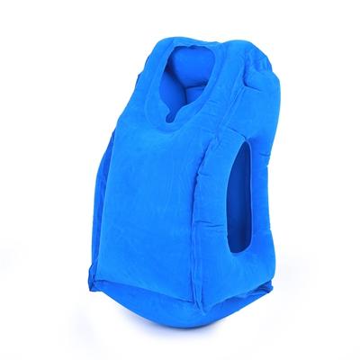 4-Mode Inflatable Travel Pillow - Indigo-Temple