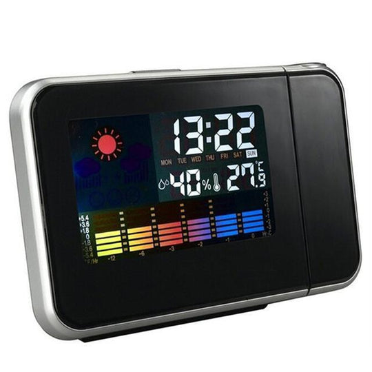 PROJECTION  ALARM CLOCK + WEATHER  DISPLAY - Indigo-Temple