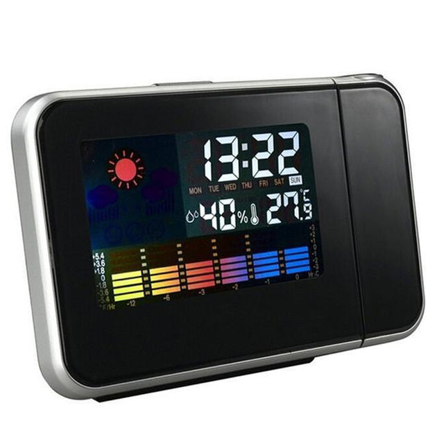 PROJECTION  ALARM CLOCK + WEATHER  DISPLAY - Indigo-Temple