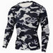 Military Quick Dry Camo Long Sleeve T-Shirt - Indigo-Temple