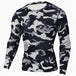 Military Quick Dry Camo Long Sleeve T-Shirt - Indigo-Temple