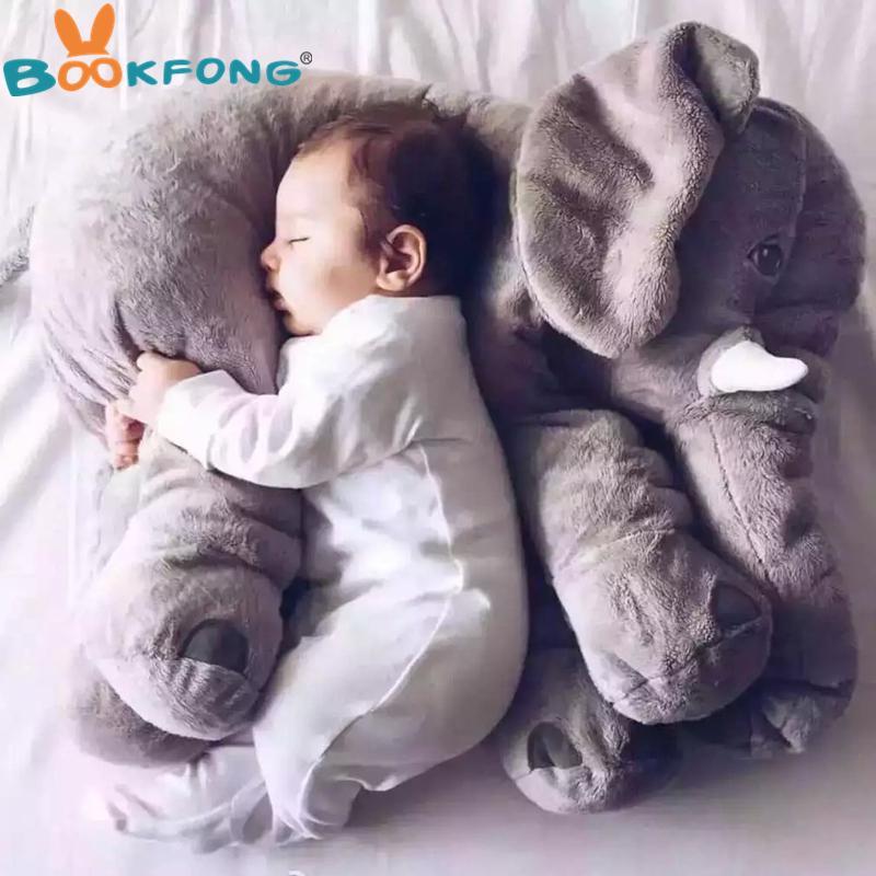 LARGE PLUSH ELEPHANT SLEEPING PILLOW - Indigo-Temple