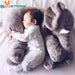 LARGE PLUSH ELEPHANT SLEEPING PILLOW - Indigo-Temple