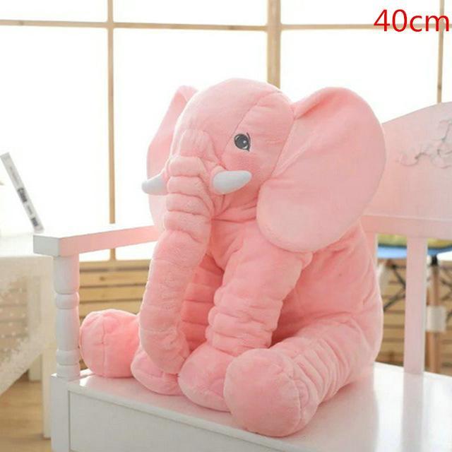 LARGE PLUSH ELEPHANT SLEEPING PILLOW - Indigo-Temple