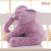 LARGE PLUSH ELEPHANT SLEEPING PILLOW - Indigo-Temple